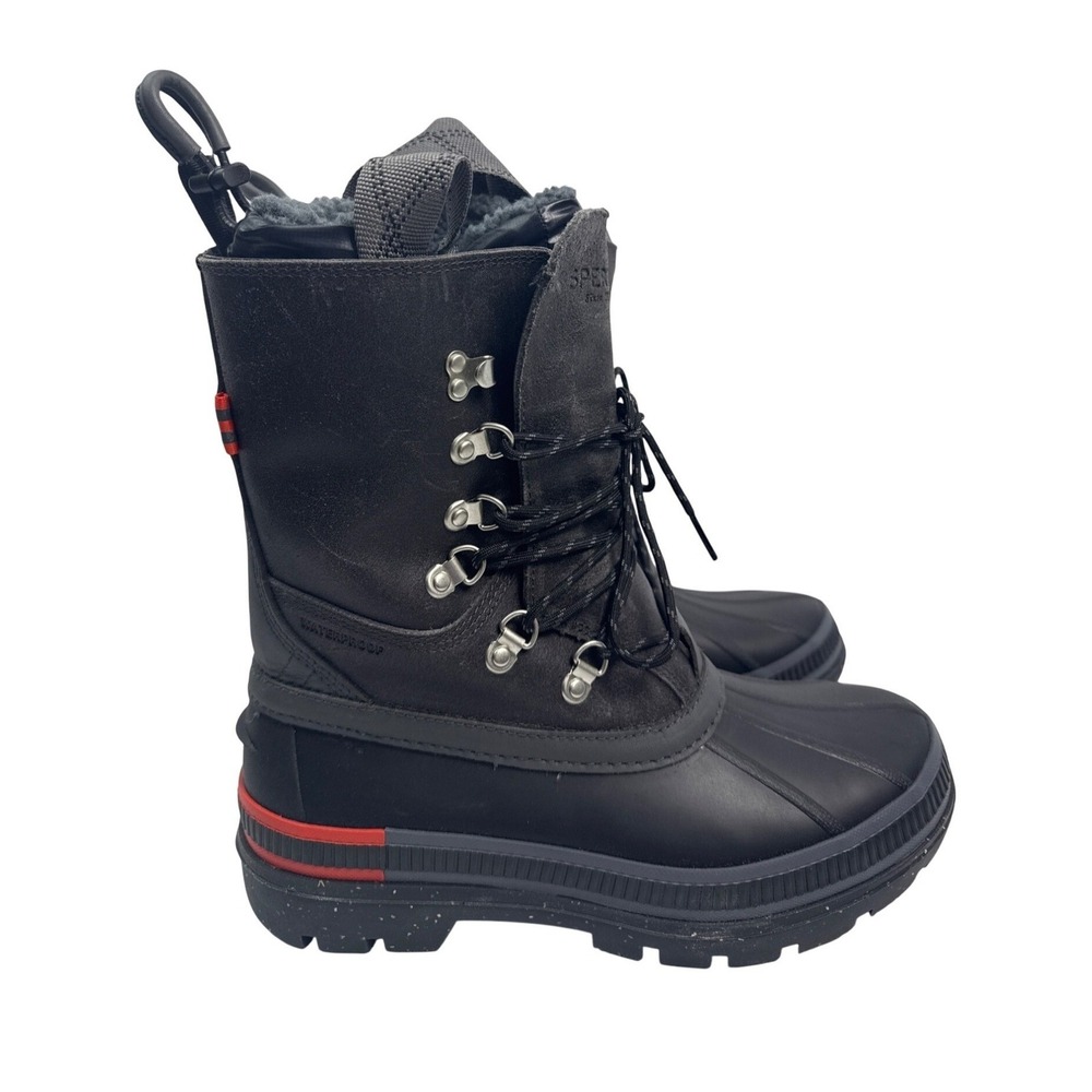 Sperry Ice Bay 2 Winter Boots Mens Size 9 Dark Grey Insulated Waterproof